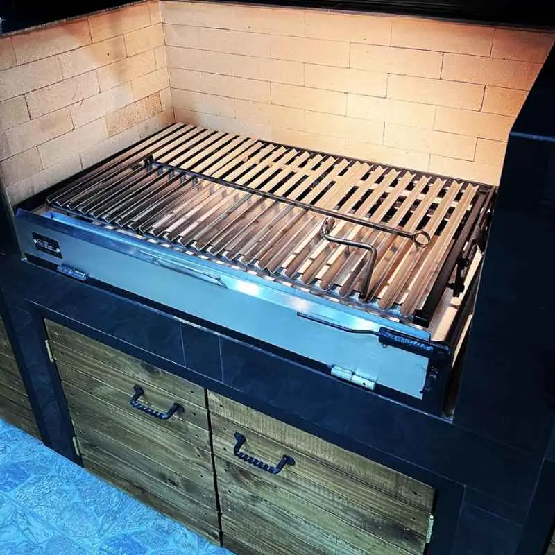Parrilla Empotrada Doble 100x60